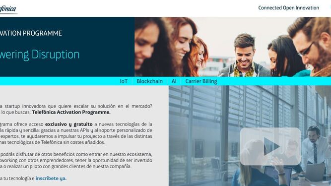 Telefónica Activation Programme se dirige a startups y pymes.