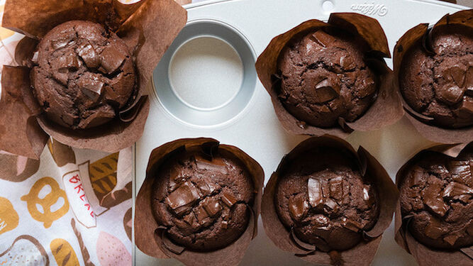 Receta de muffins de chocolate