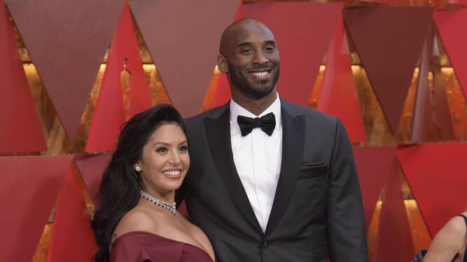Kobe y su mujer Vanessa, en la gala de los Oscar de 2018.