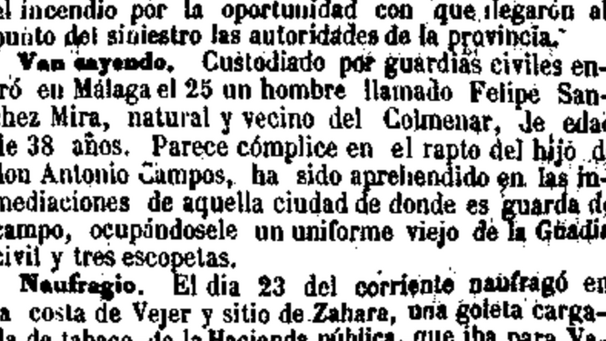 Resumen de noticias publicado en el periodico "La España" el 1º de agosto de 1857.
