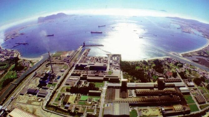Vista aérea de la factoria de Acerinox en Los Barrios