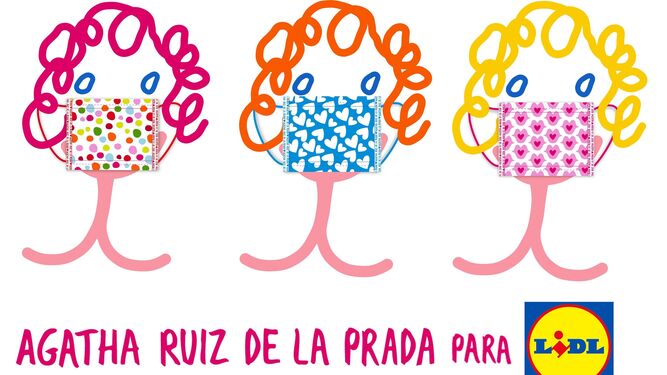 Las mascarillas solidarias de Ágatha Ruiz de la Prada llegan a Lidl en julio