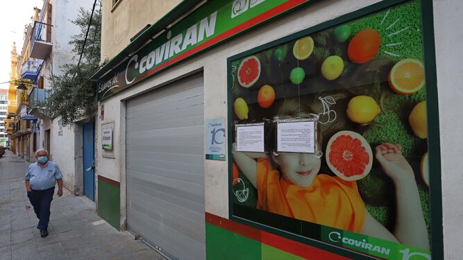 El supermercado Covirán afectado por el brote de Algeciras.