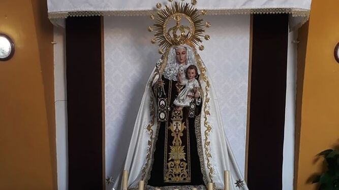 La Virgen del Carmen, en la parroquia de La Atunara.
