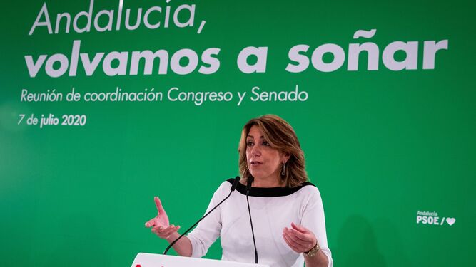 Susana Díaz, en un acto del PSOE andaluz a principios de julio