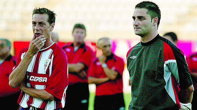 Aitor Santos y Noé Calleja, en el Algeciras 2004-05.