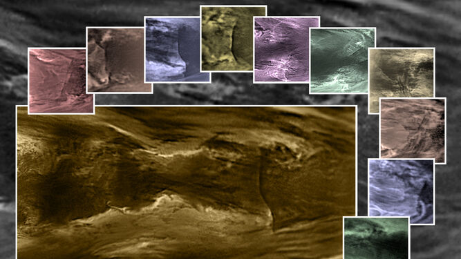 Imágenes de la ola en el cielo de Venus.