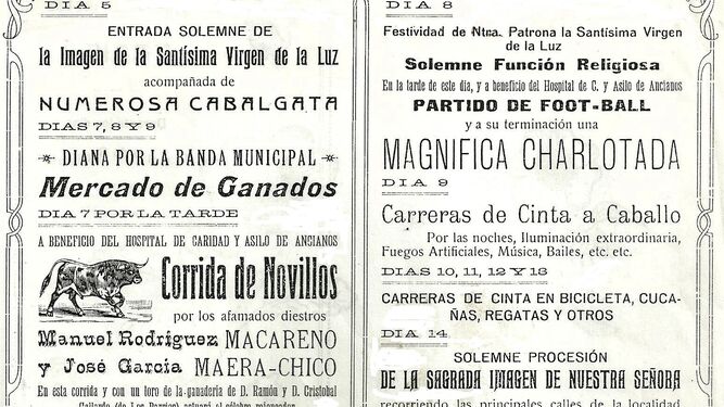 Programa de la Feria de 1924.