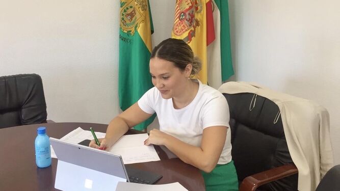 Sara Lobato, en el despacho de Alcaldía.