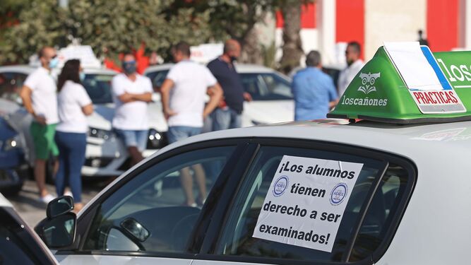 Protestas de las autoescuelas del Campo de Gibraltar