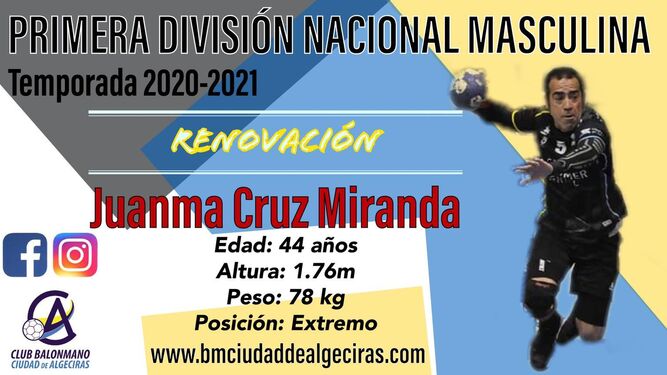 El Ciudad de Algeciras anuncia la renovación de Juanma Cruz