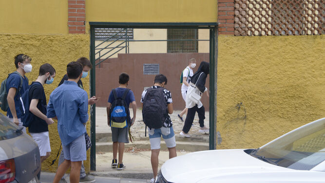 Fotos del primer dia de instituto en Algecrias