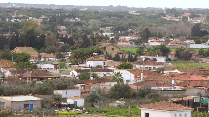 Un núcleo de viviendas sin regularizar en el término municipal de Chiclana.