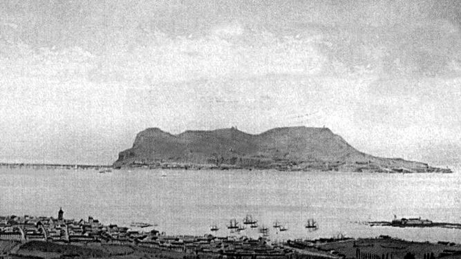 La Bahía de Algeciras, con barcos cercanos al puerto de la ciudad.