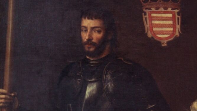 Óleo que representa a don Juan Arias de Saavedra, conquistador de Castellar en 1434.