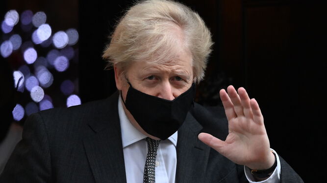 Boris Johnson, a su llegada al Parlamento británico.