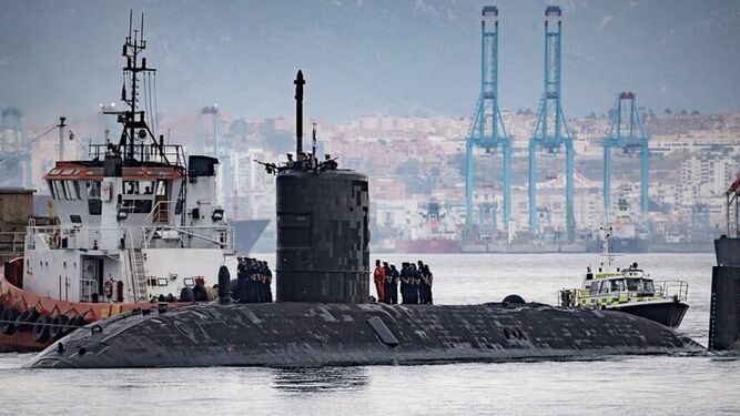 El submarino 'HMS Talent', en una visita anterior a Gibraltar.