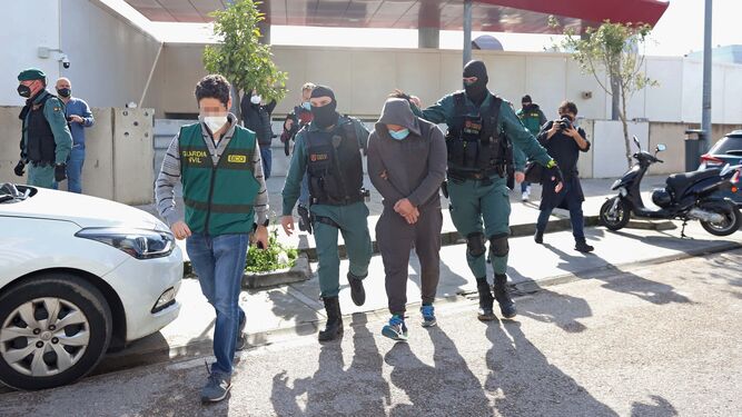 Operación la Guardia Civil contra el tráfico de cocaína en Algeciras el pasado febrero.