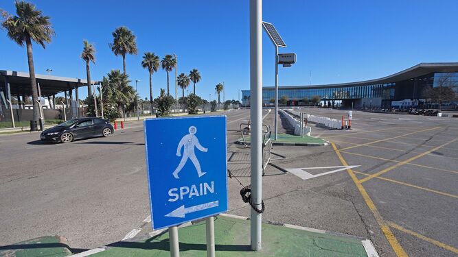Las inmediaciones del lado gibraltareño de la aduana con La Línea.
