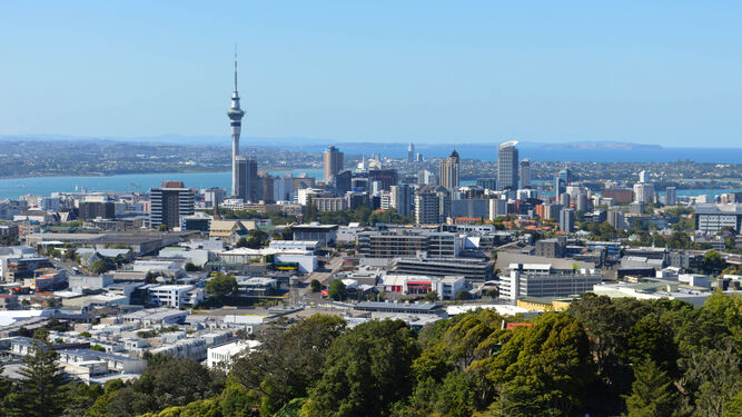 Panorámica de la ciudad neozelandesa de Auckland.