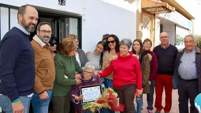 El homenaje que recibió María Ramos en enero de 2020.