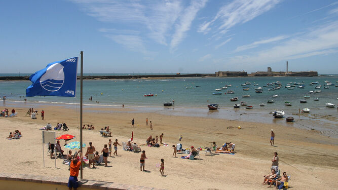 Imagen de archivo de la playa de La Caleta con su bandera azul