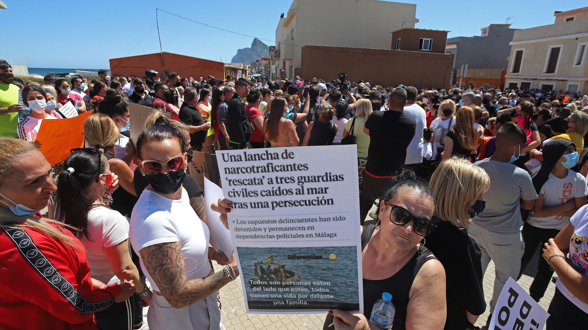 Fotos de la manifestaci&oacute;n de La Atunara en La L&iacute;nea
