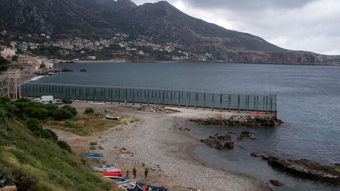 La frontera entre Ceuta y Marruecos.