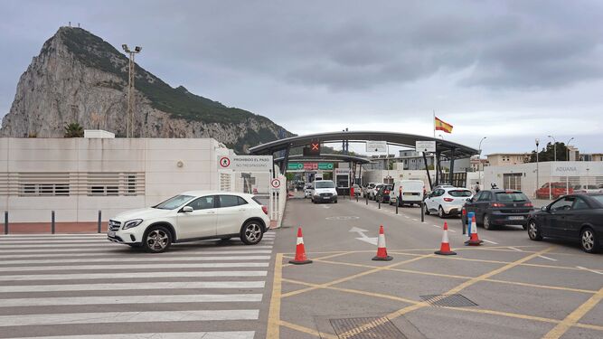 El paso fronterizo entre La Línea y Gibraltar.