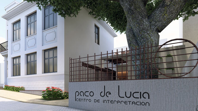 Recreación de la entrada al Centro de Interpretación Paco de Lucía.