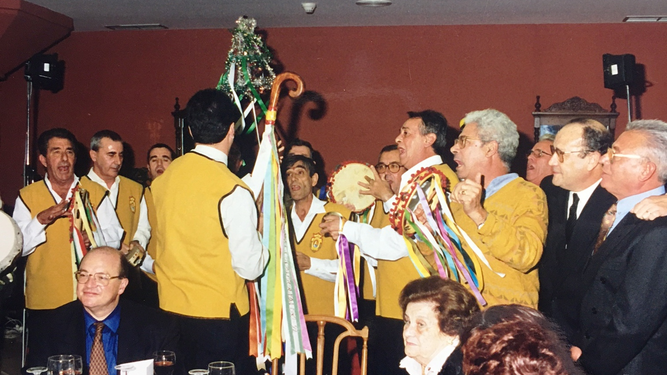 Pastorada en la Peña Miguelín, en 1996.
