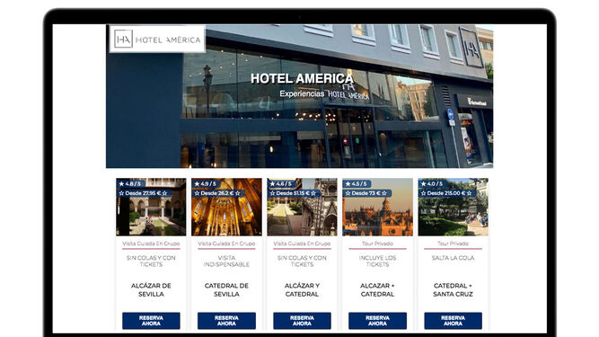 Imagen de la interfaz de la plataforma online de Turify Hospitality
