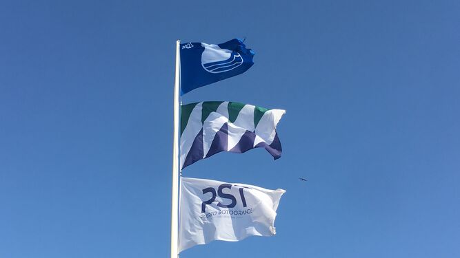 Bandera azul en el Puerto de Sotogrande