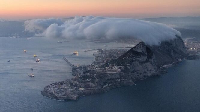 Vista aérea de Gibraltar.