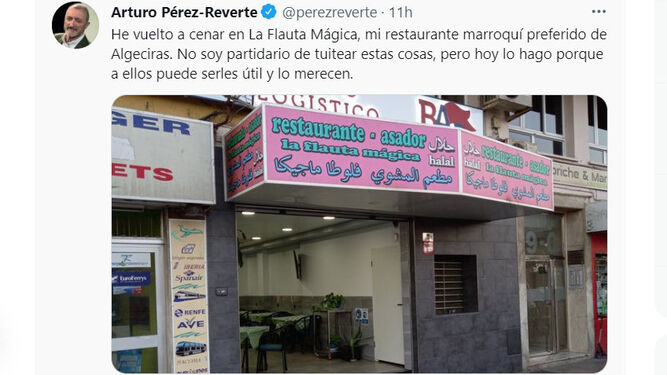 El tuit de Pérez Reverte.