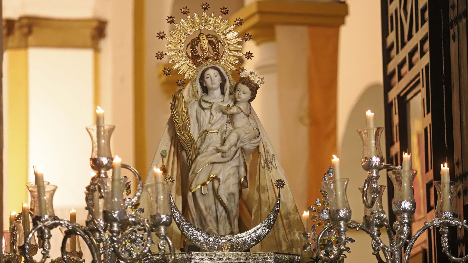 Fotos del acto de veneraci&oacute;n a la Virgen de la Palma en la Plaza Alta