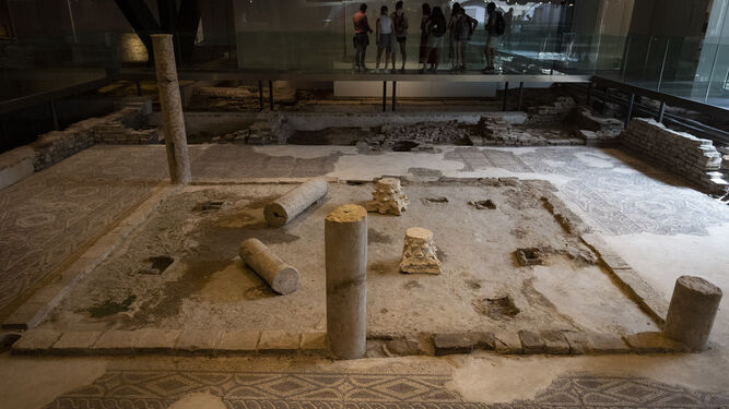 Restos romanos del Antiquarium, espacio situado bajo las setas de la Encarnación.