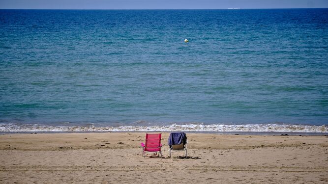 La playa Victoria de Cádiz, este mes de septiembre.
