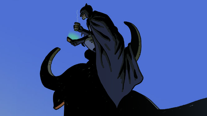 Batman con el Toro de Osborne