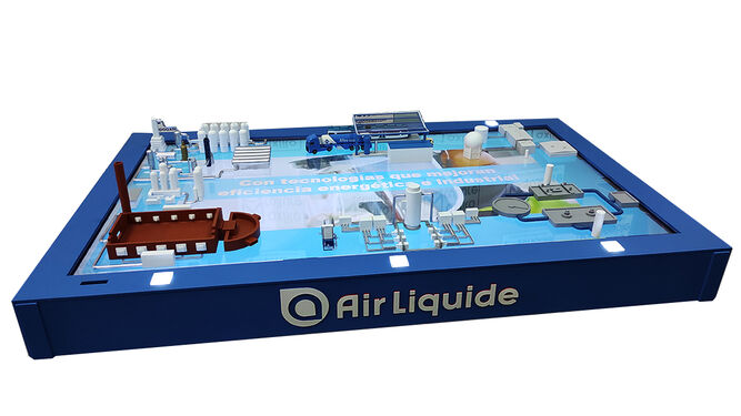 Maqueta que recoge los avances tecnológicos propuestos por Air Liquide