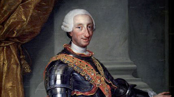 Retrato del rey Carlos III por Antón Rafael Mengs (Museo del Prado)