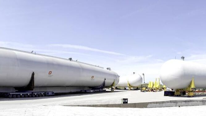 Tanques horizontales de almacenamiento de LPG/LNG de Duro Felguera.