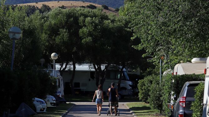 Un camping en la provincia de Cádiz, el pasado verano.