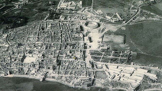 Vista aérea de Algeciras en 1929.