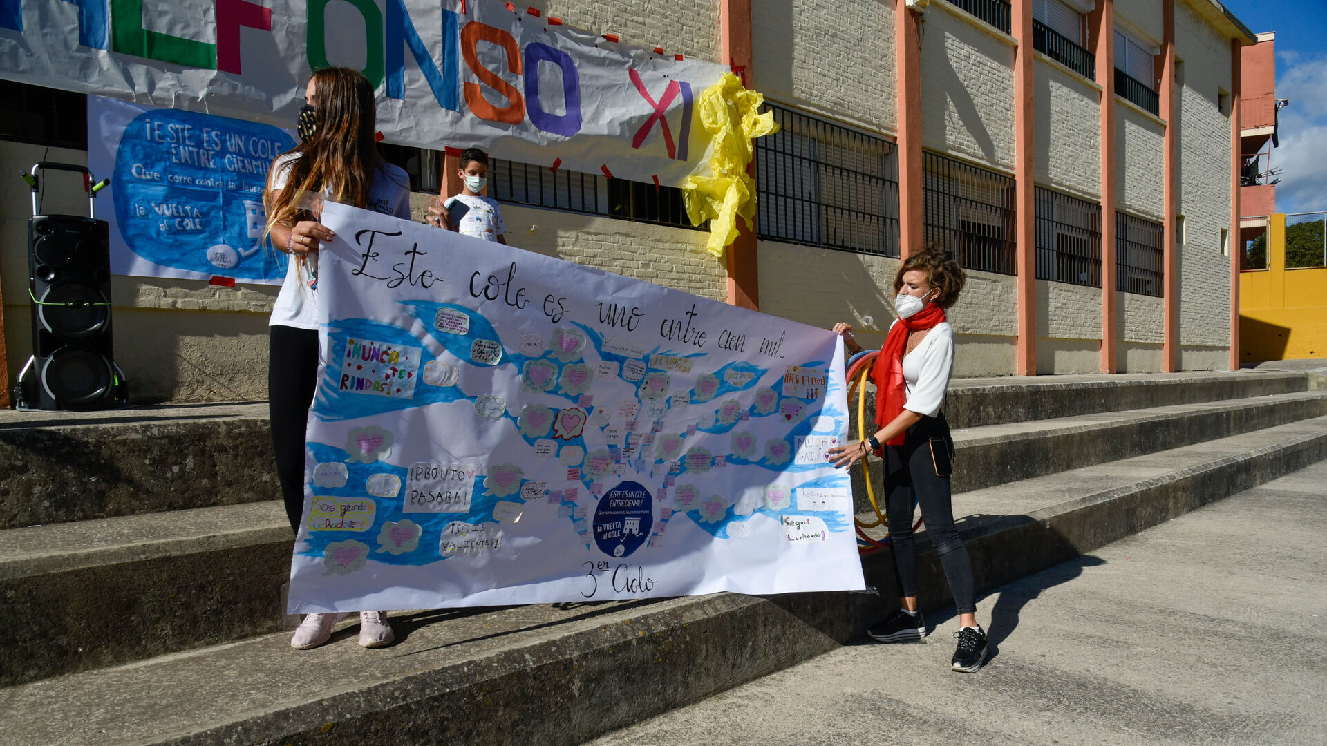 Las fotos del colegio Alfonso XI contra la leucemia infantil