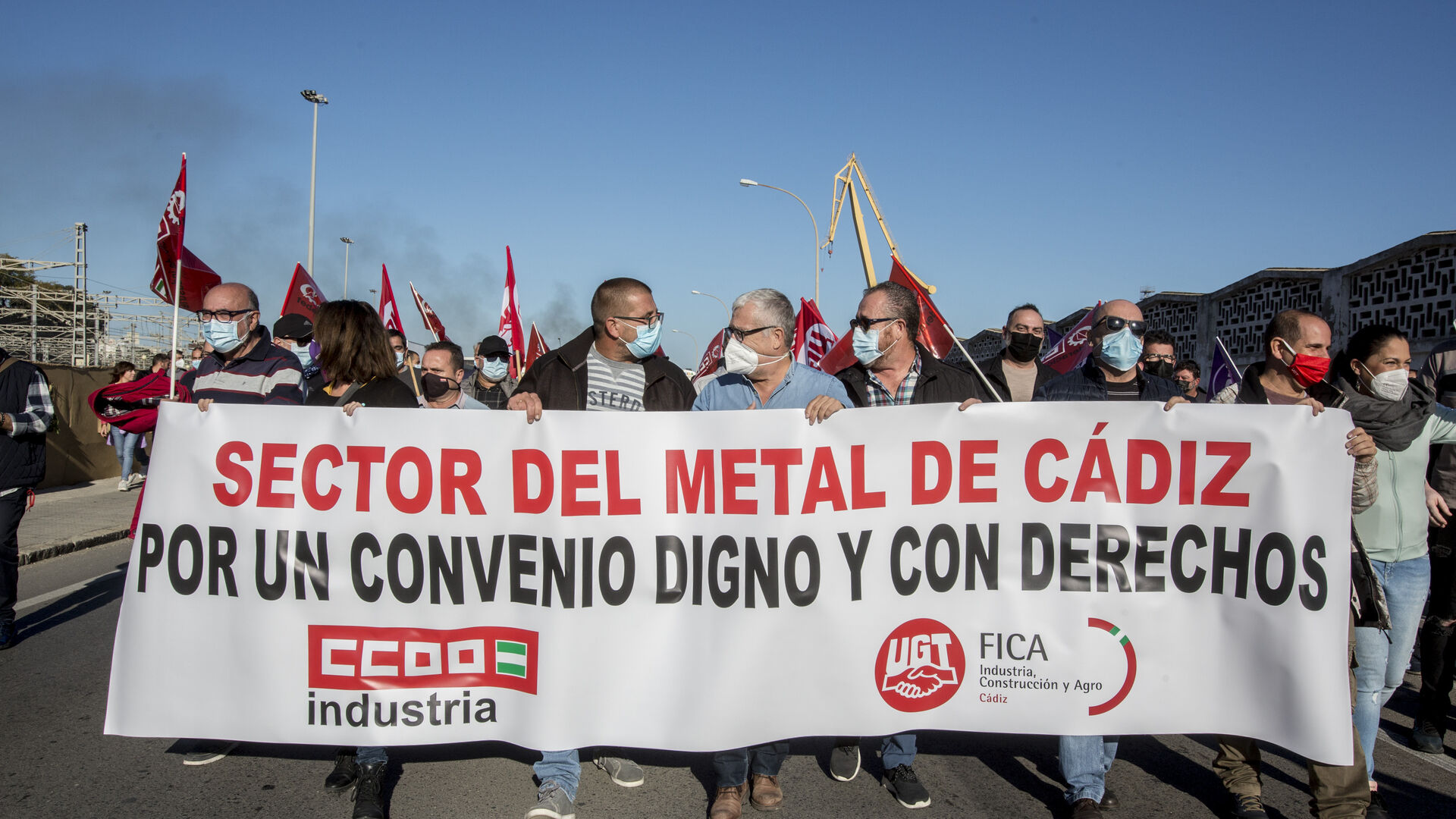 Las imágenes de la manifestación del sector del metal