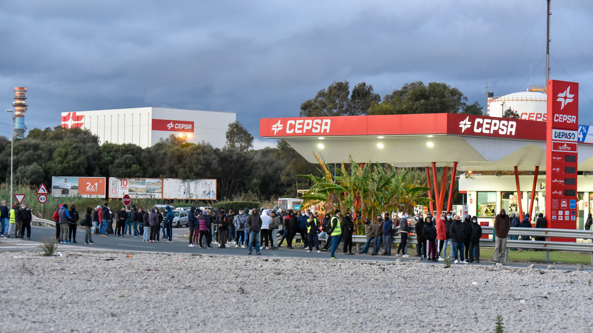 Segunda jornada de huelga del sector del metal en el Campo de Gibraltar
