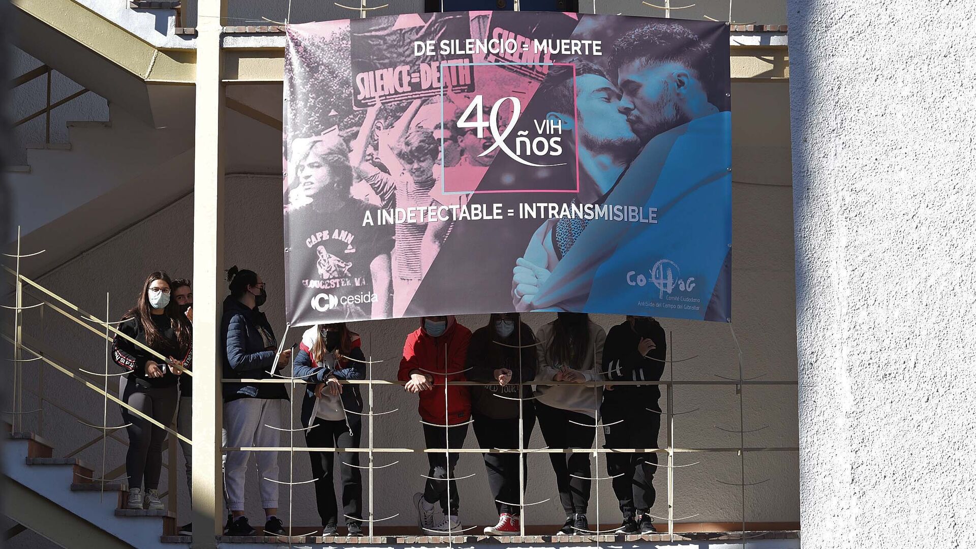 Fotos del acto conmemorativo del D&iacute;a Mundial de Lucha contra el Sida en Algeciras