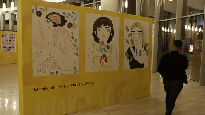 Ilustraciones de María Hesse en la exposición 'Ilustradísimas por la igualdad".
