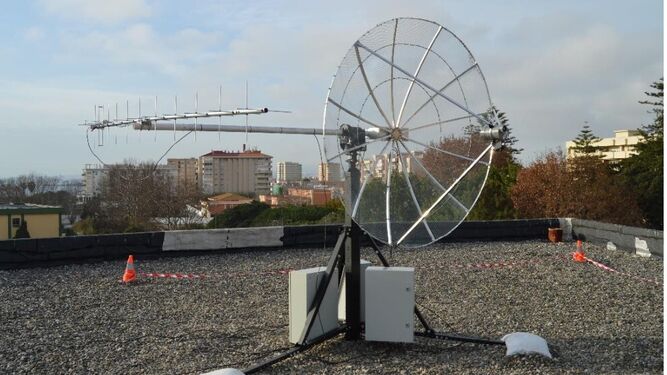 La antena de WISeKey en el Ayuntamiento de La Línea.